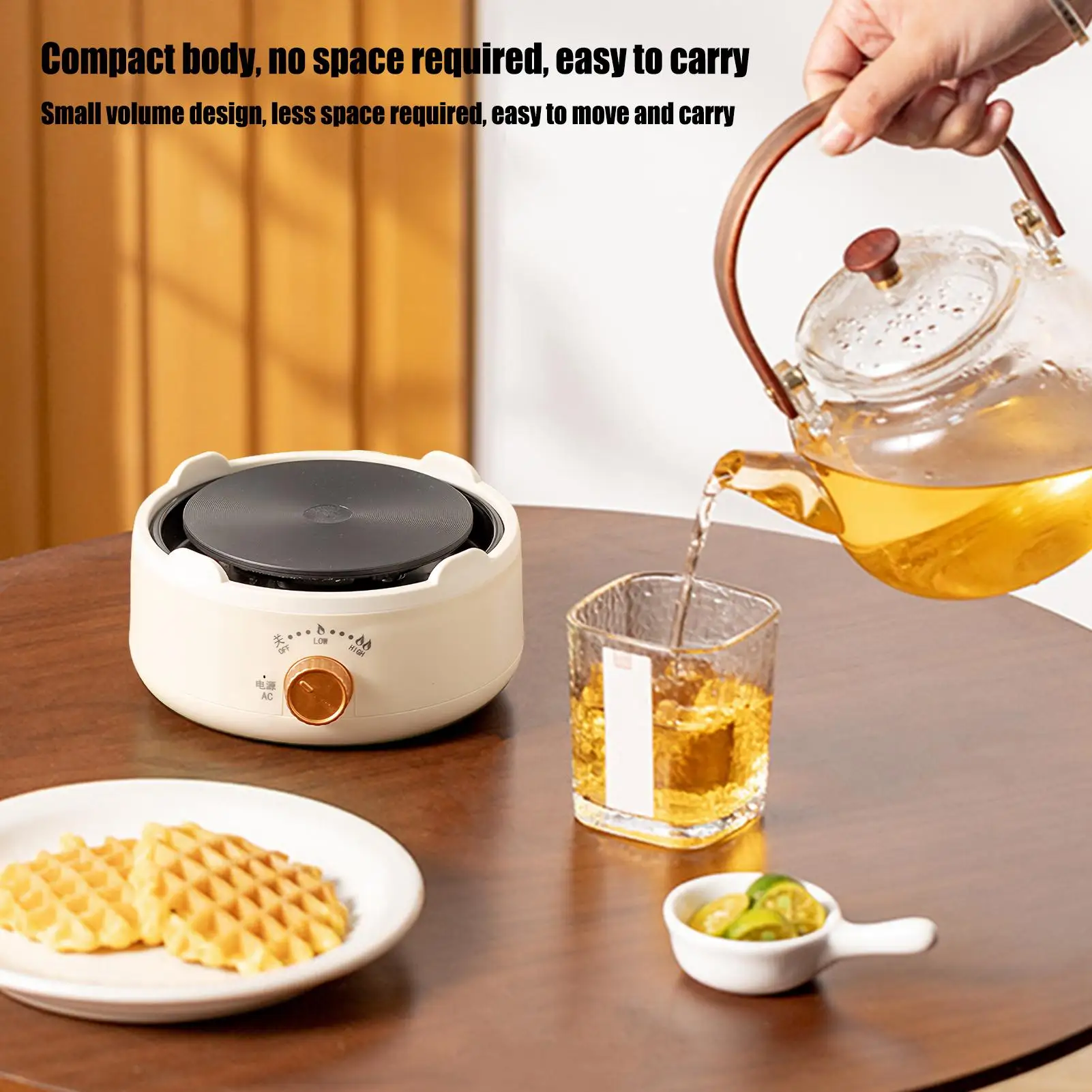 Small Hot Plate Single Electric Burner Coffee Heater With Adjustable Control Tea Kettle Warmer For Outdoor Hotel Camping Party