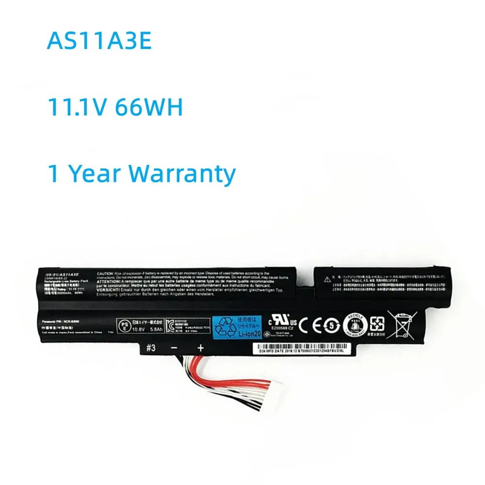 

AS11A5E 11.1V 66WH Laptop Battery For Acer Aspire TimelineX 4830TG 5830T 3830TG 4830T 5830TG 3830T 3INR18/65-2 AS11A3E