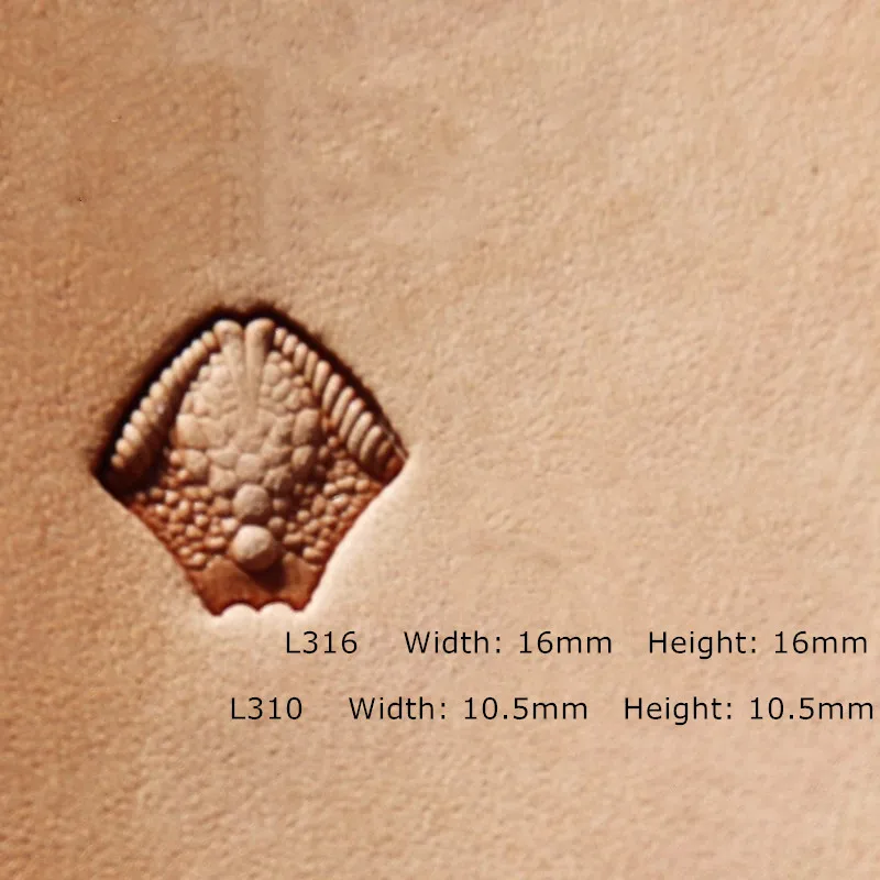 L316/L310 Dragon Scale Leather Carving Seal Embossing Punch Stainless Steel Vegetable Tanned Leather Stamping And Knocking Tool