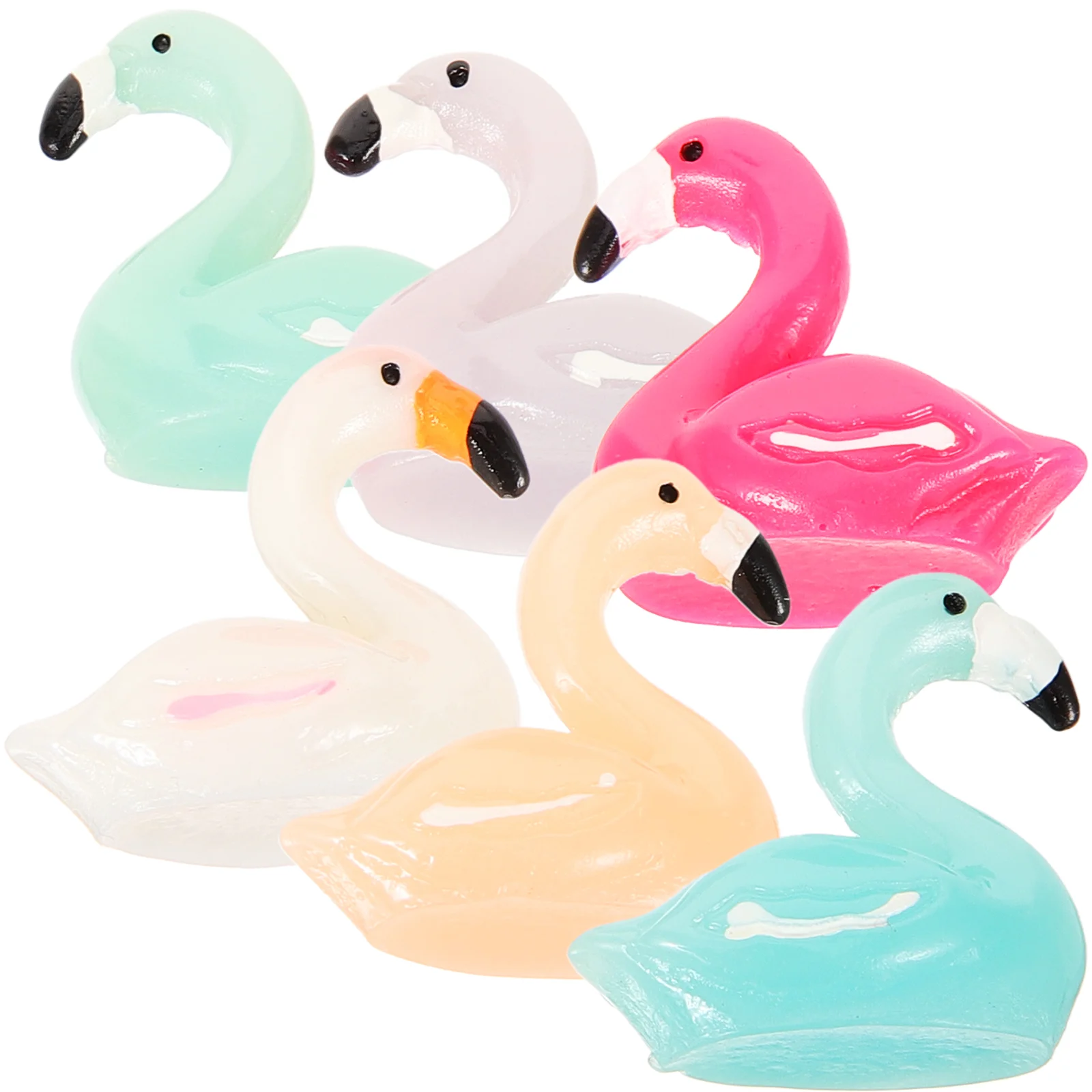 

Micro Landscape Decorative Pot Flamingo Small Animal Figurines Miniatures Lawn Tiny