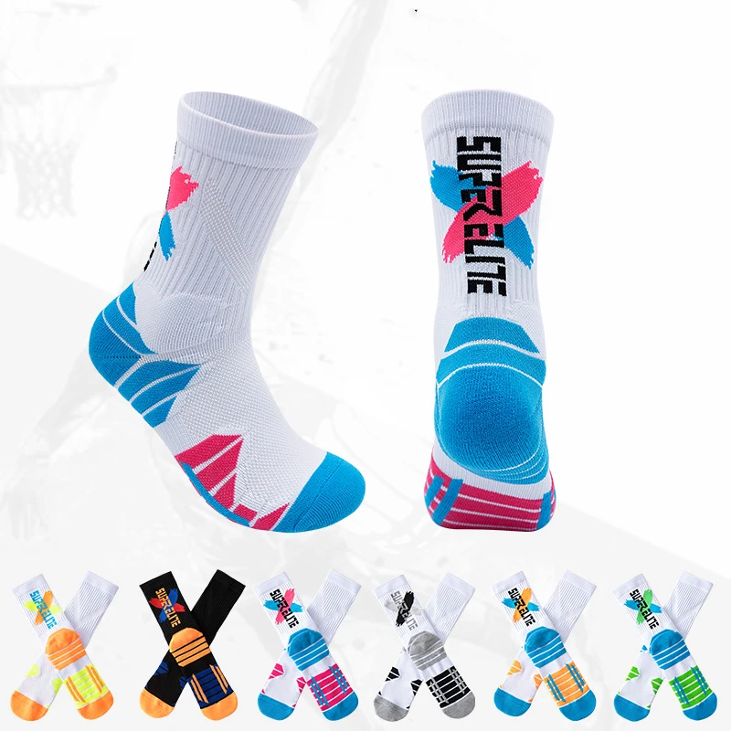 

Professional Cycling Sports Socks Outdoor Performance Elite Basketball Fitness Running Athletic Compression Quarter Socks Men