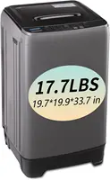 KRIB BLING Full Automatic Washing Machine with LED Display 17.7 lbs Portable Washer Drain Pump 10 Programs & 8 Water Levels 1