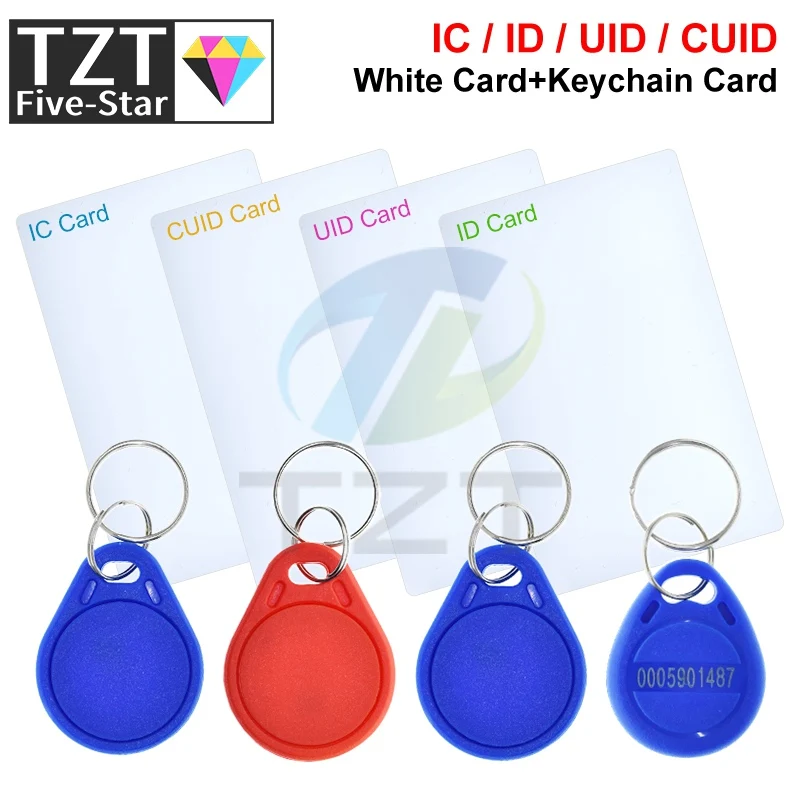 Wiederbeschreibbare RFID 13,56MHz CUID UID IC / 125KHZ ID Blanko-Karte Klon-Token-Tag-Schlüssel / Weiße Karte Kopierbare Veränderbare Smartcard