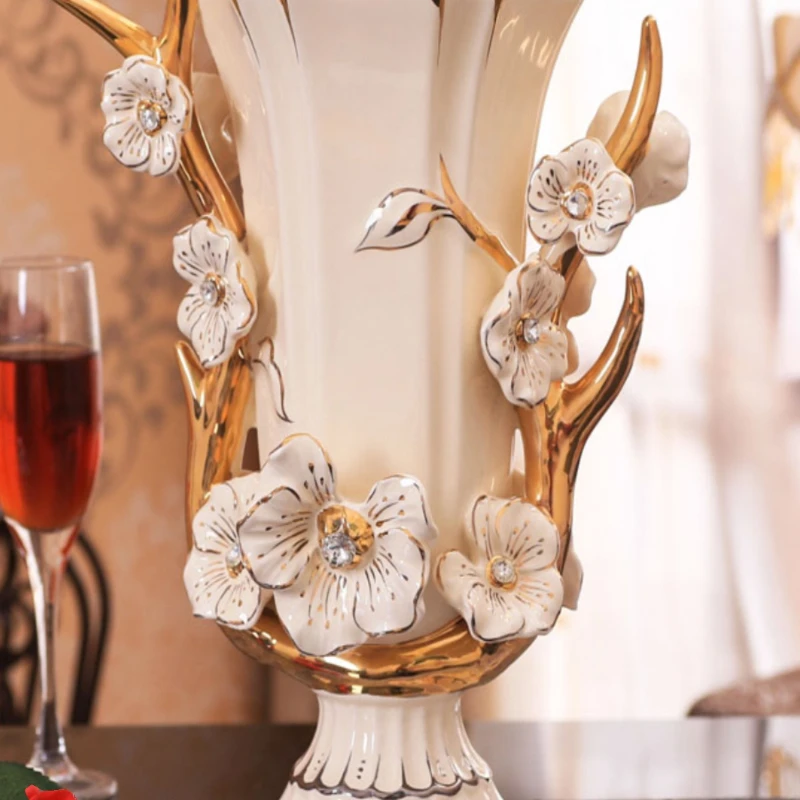 

European vase ornaments home decor ceramic floor vase living room coffee table ornaments creative ceramic vase