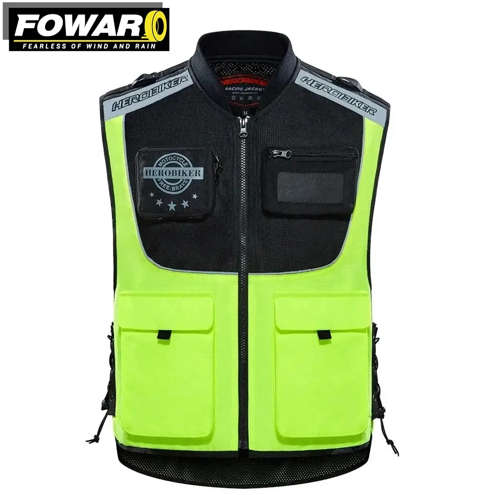 New Reflective Vest Motorcycle Jacket High Visibility Night Shiny Warning Safety Coat For Racing Running Sports Warning Vest