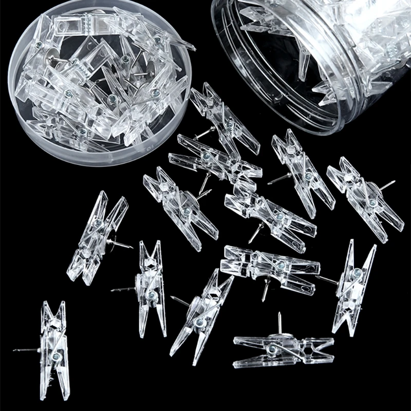 Push Pins Set of 20pcs Creative Plastic Push Pins Decorative Thumb Tack Kit for Cork Board