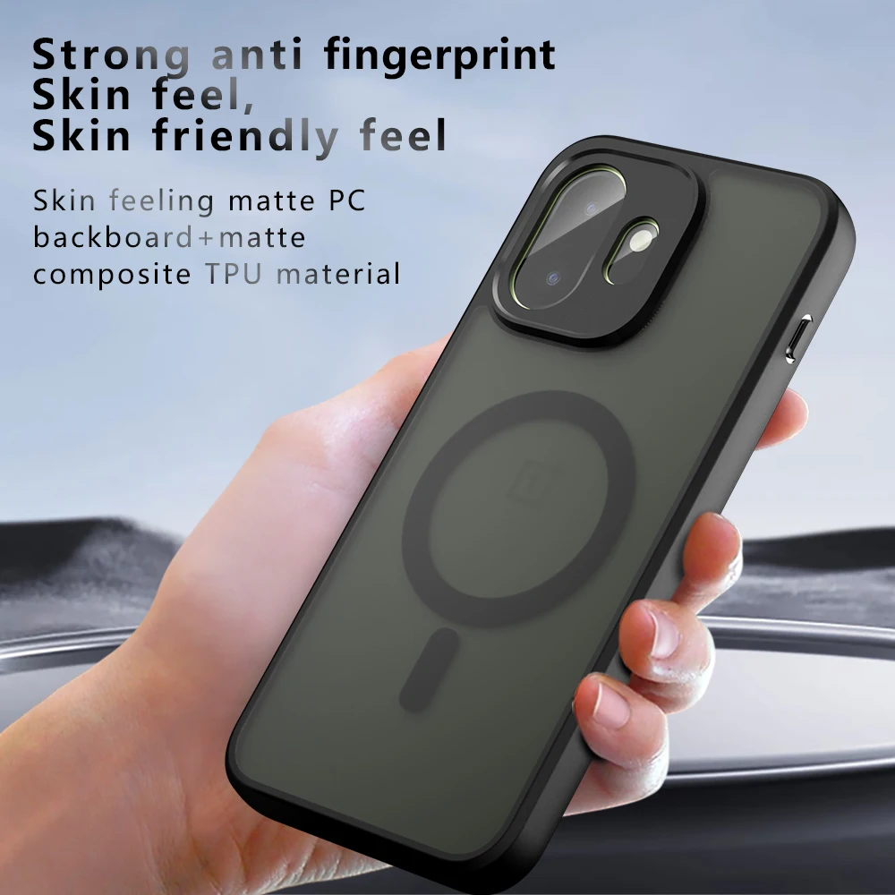 Magsafe Magnetic Shockproof Matte Phone Case with Wireless Charging Compatibility