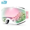 Findway Adult Ski Goggles Double Layer Len Anti-fog 100% Anti-UV OTG Design & Snow Goggles for Youth Outdoor Skiing 1
