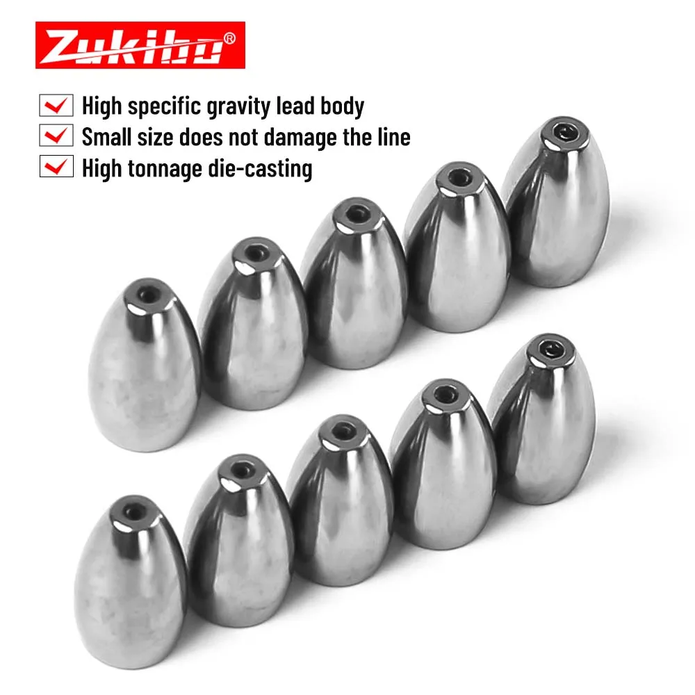 ZUKIBO 20/30ピーススチール製弾丸型シンカー。ソフトベイトフィッシング、テキサスリグ、キャロライナリグに適しています。釣りアクセサリー