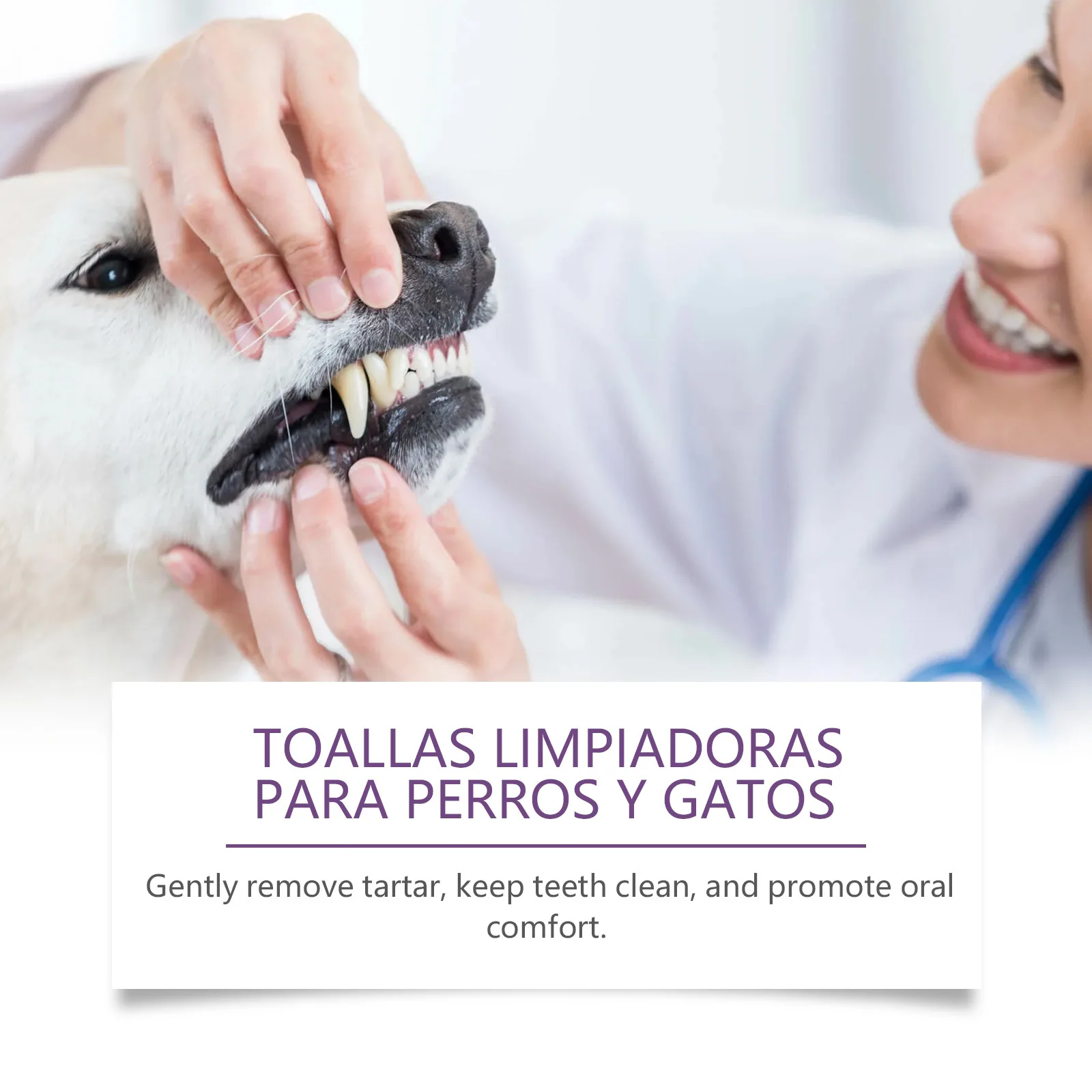 Yegbong Pet Teeth Finger Wipes Tartar Removal Oral Stain Cleaning Tooth Whitening Bad Breath Freshing Dog Toothbrushing Wipes