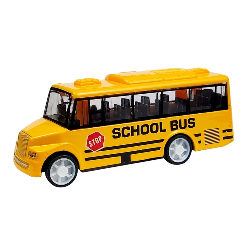 

RIRI Simulate Exquisite Body Model School Bus Toys with Pull-Back Die Cast School Buk Action for over 3 Years Old Kids