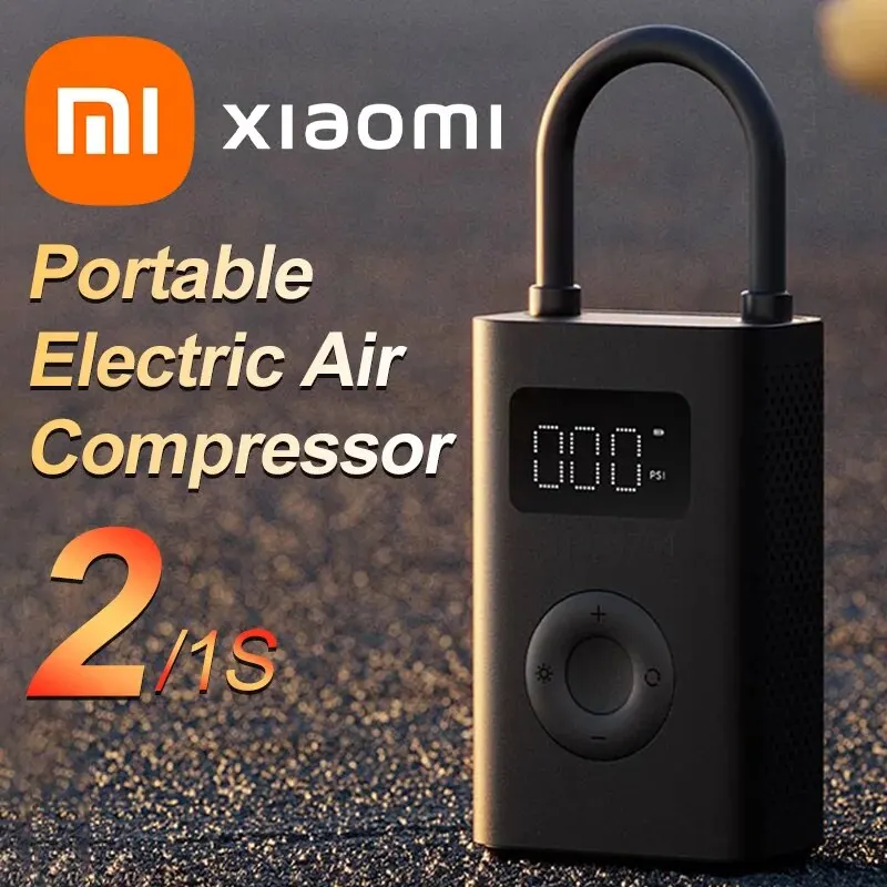 Xiaomi Mijia Air Pump 2 25% Speed Boost Mini Portable Electric Air Compressor Treasure 150PSI Type-C LED Multitool Inflator - AliExpress