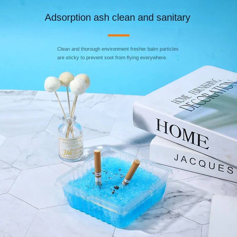 Ashtray one-time smoke extinguishing household anti-fly ash and anti-smoke smell ins high-value car net red explosion models