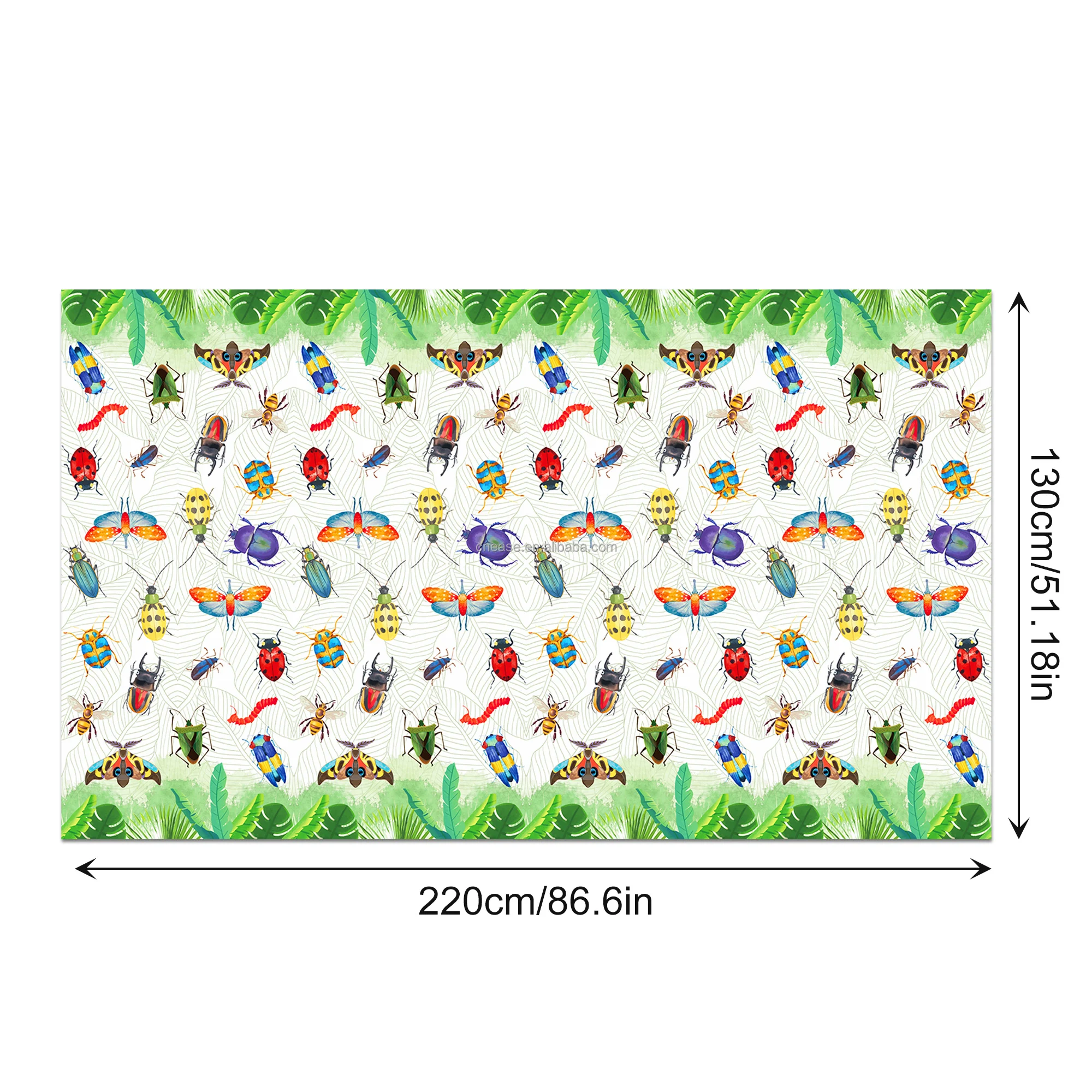 Einweggeschirr mit Insekten- und Libellenmuster, Teller, Servietten, Cupcake-Tischdecke für Geburtstagsfeiern, Geschirrdekoration, Partydekoration – Detail 3