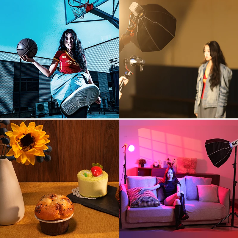 JINBEI EF60RGB COB 60W LED Video Light Portable Handheld Mobile