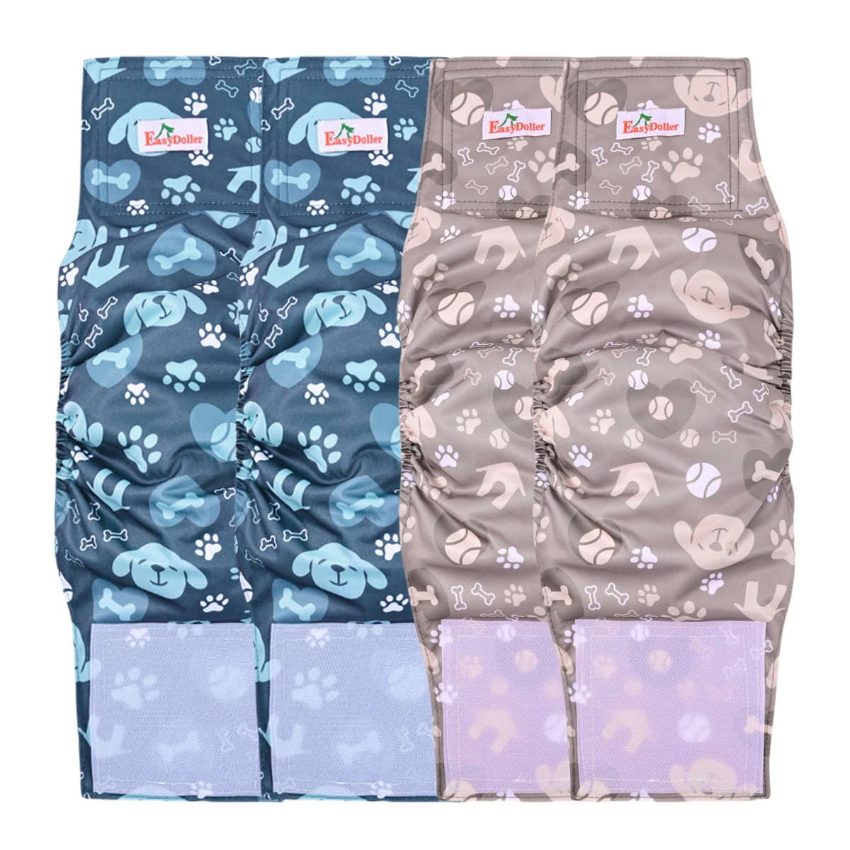4PCS Washable Male Dog Diaper Reusable Nappy Belly Band Wrap Physiological Sanitary Pants Incontinence And Training Diapers dog diapers pet diapers dog nappies