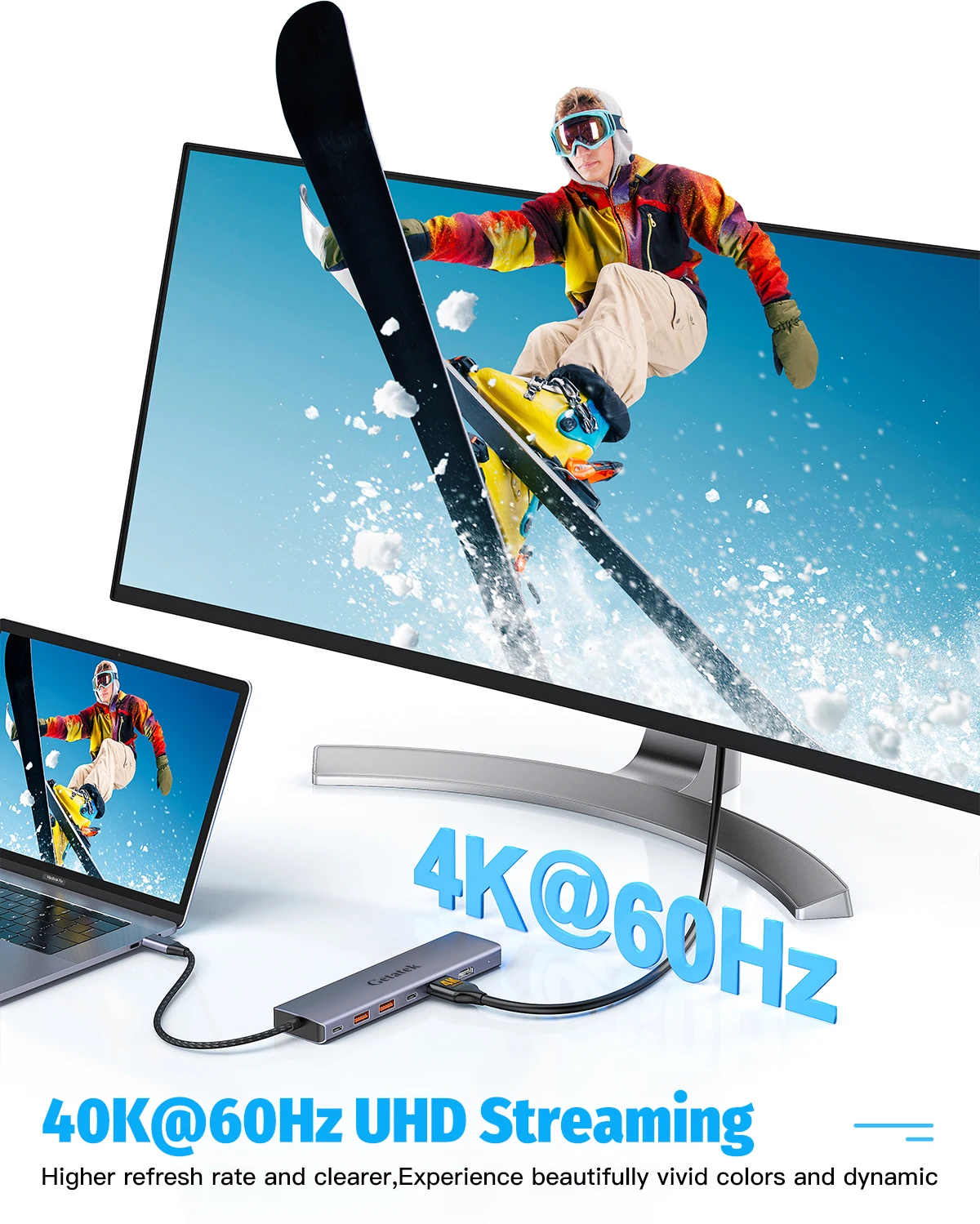 Ultimate 7-in-1 USB-C Hub with Triple Display & High-Speed Connectivity