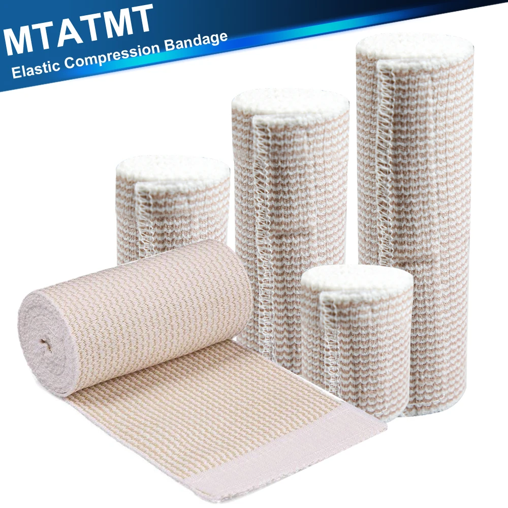 

1 Roll Elastic Bandage Wrap Compression Bandage with Self-Closure, Ideal for Calf, Sports, Sprains, Wrist, Ankle, Foot