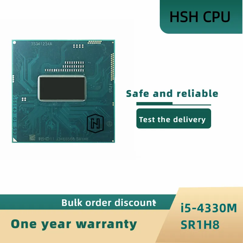 

i5-4330M i5 4330M SR1H8 2.8 GHz Dual-Core Quad-Thread CPU Processor 3M 37W Socket G3 / rPGA946B