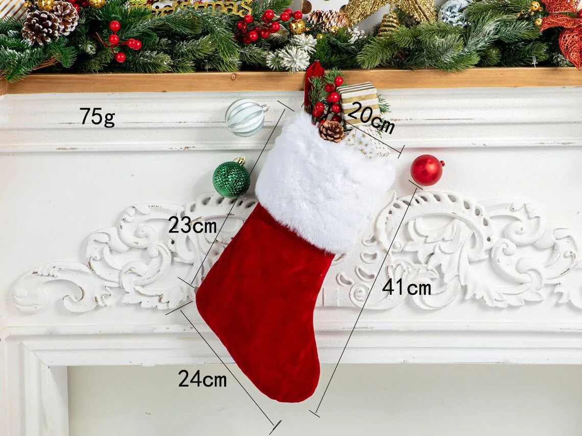 Description Picture 2 of itemPersonalized Velvet Embroidered Christmas Stocking, Monogram Stocking Decor, Stocking with Name, Christmas Gift Family Stockings