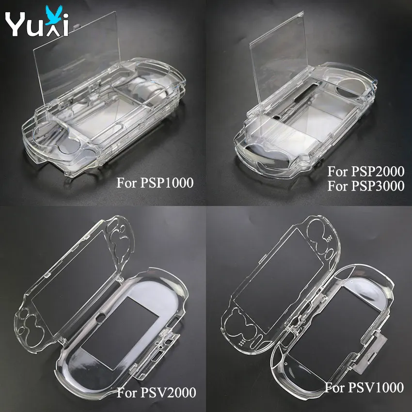 YuXi Clear Hard Carry Cover Crystal Case For PSP 1000 2000 3000 Transparent Protective Shell For PSV 2000 1000