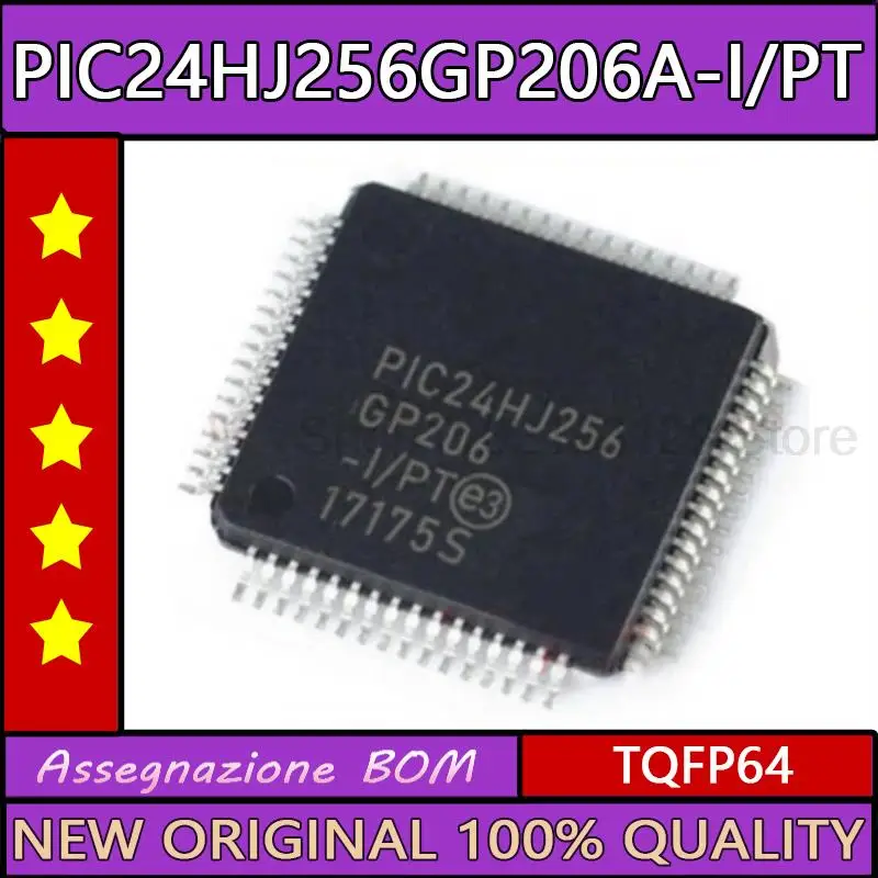 

5PCS PIC24HJ256GP206A-I/PT PIC24HJ256GP206A-I PIC24HJ256GP206A TQFP64 новый Оригинальная микросхема