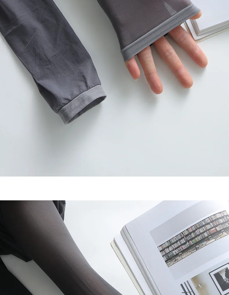 Transparente, matte 40-D-Strumpfhose ohne Fuß für Damen in Burgunderrot ​ Farbige, knöchellange Capri-Leggings aus ultraweichem Nylon ohne Fuß – Detail 11