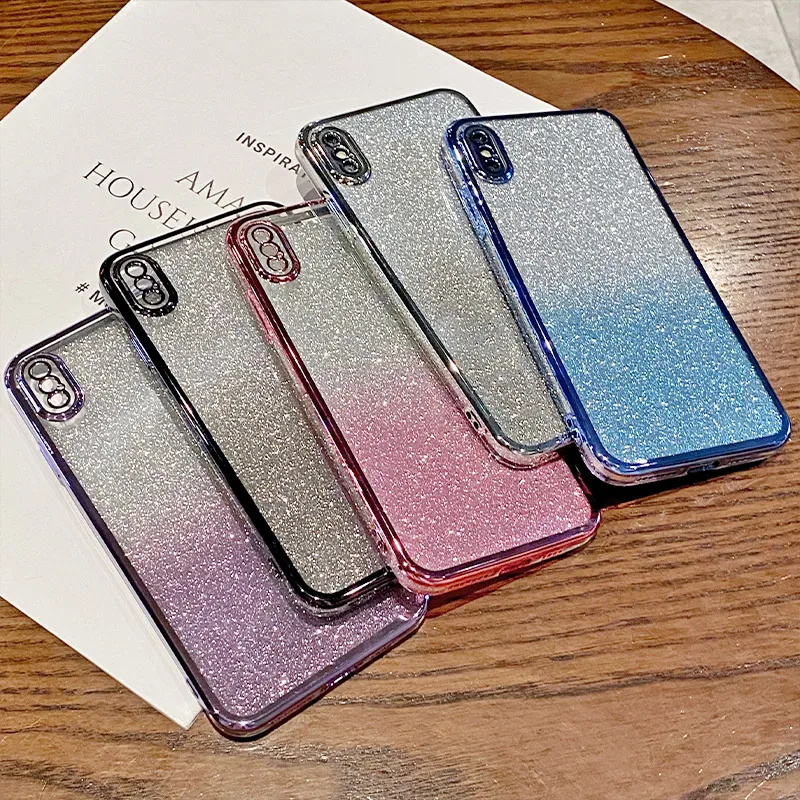 Fashion Glitter Transparent Phone Case - Sparkling Protective Cover