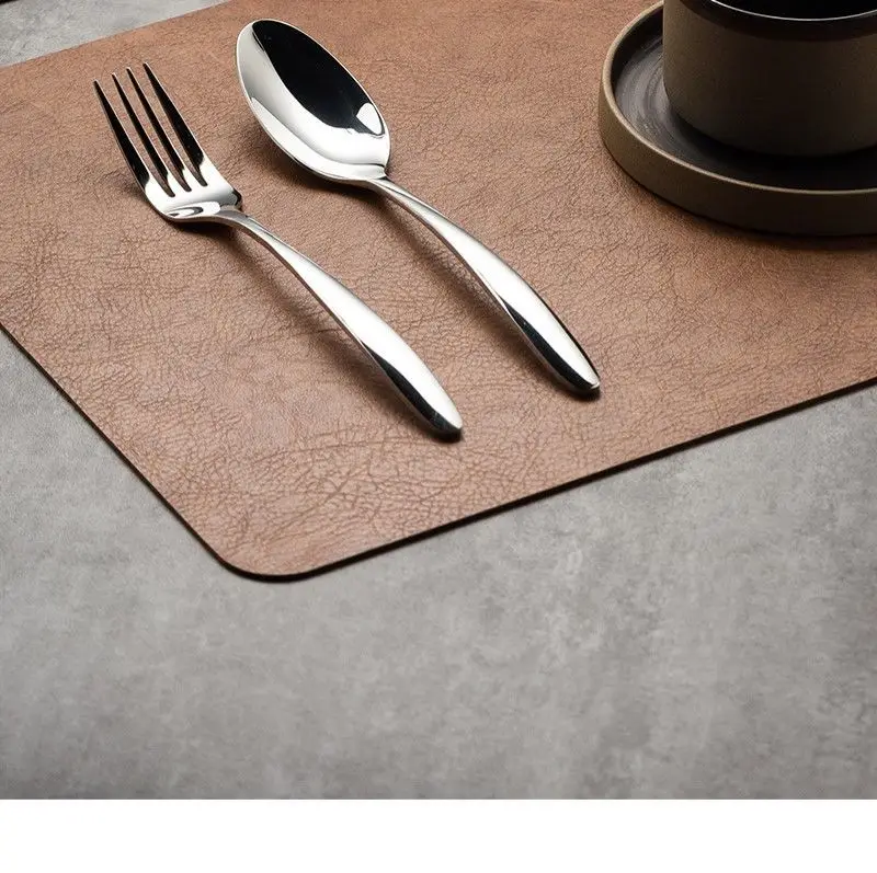 Light Luxury Solid Leather Placemat Coffee Brown PU Table Mat Waterproof Oilproof Heat-Insulated Plate Bowl Pad Table Decor 7 Mallzona Scfa7f1a39c2d4e96836edec1efab04c4k Light Luxury Solid Leather Placemat Coffee Brown PU Table Mat Waterproof Oilproof Heat-Insulated Plate Bowl Pad Table Decor Mallzona