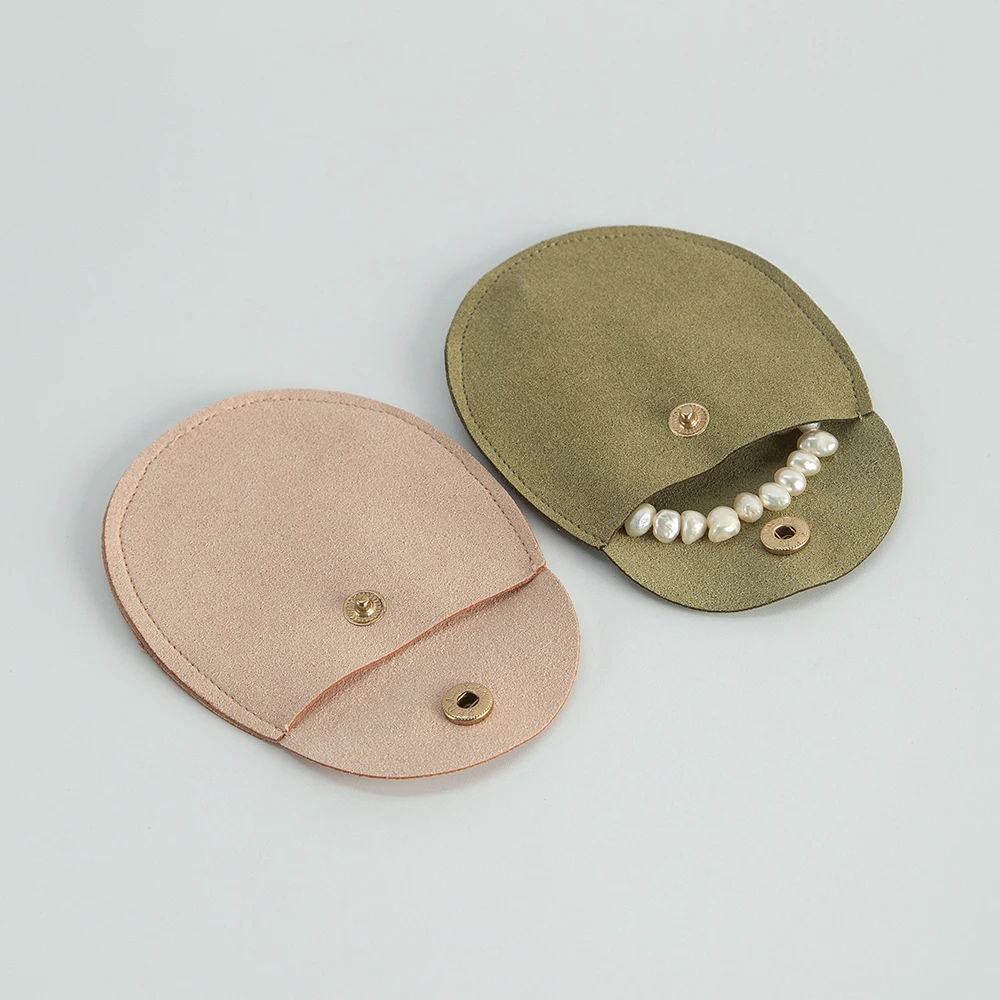 Maßgefertigte Schmuckverpackungsbeutel mit Goldknopf, Schicke Kleine Weihnachts- und Hochzeitstaschen, Mikrofaser-Halsketten- und Ohrring-Schmuckbeutel – Detail 8