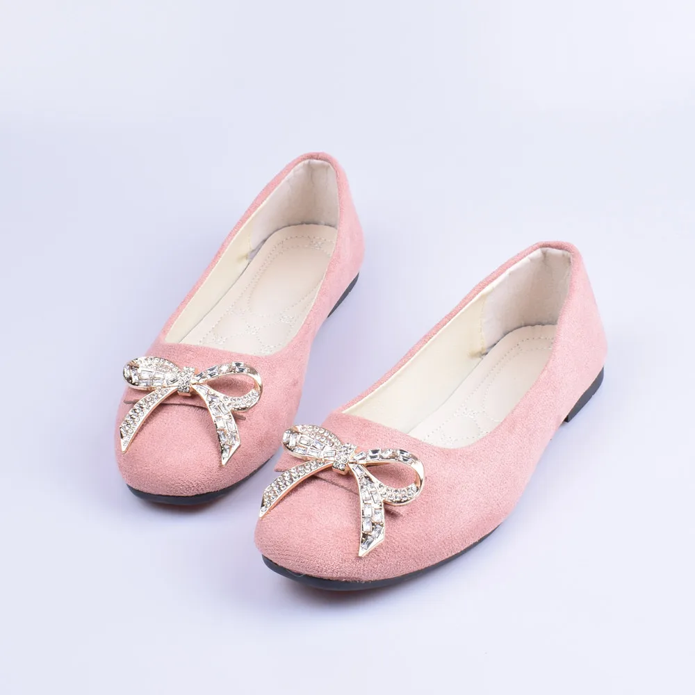 women's shoes extra wide Women's Flats Crystal Butterfly-Knot Candy Color Shoes Woman Loafers Shallow Autumn Ladies Flat Shoes Summer Large Size 35-43 ballet flats shoes Flats