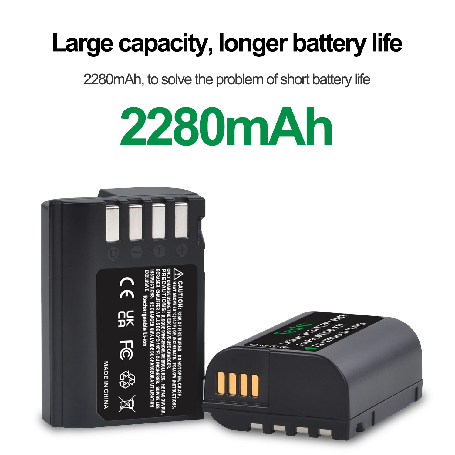 Panasonicバッテリー充電器,2280mAh,DMW-BLK22,2つの充電器,DC