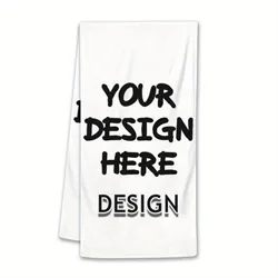 Customized Modern Woven Polyester Towels - Soft, Hand - Washable Rectangular Towels for Indoor and Outdoor Use - Personalized Home Decor and Party Accessory Set (1Pc)