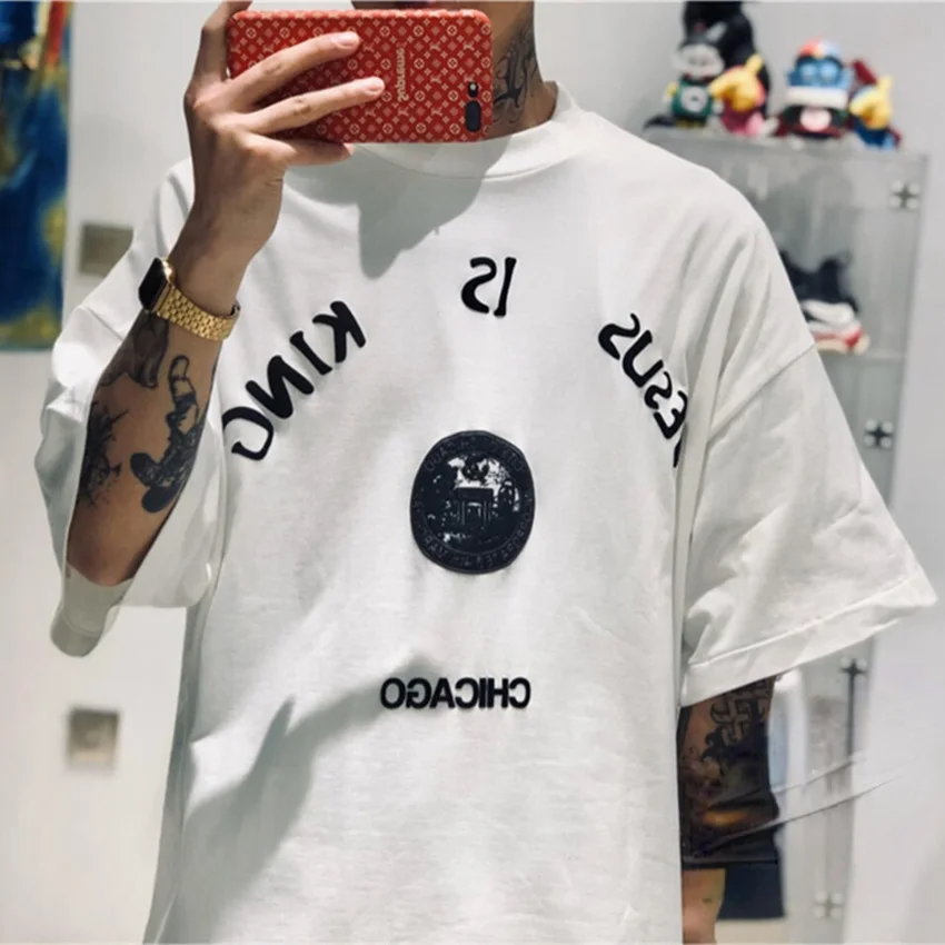 Футболки CPFM Kanye с изображением Уэста Иисуса Кинга Чикаго для мужчин и женщин