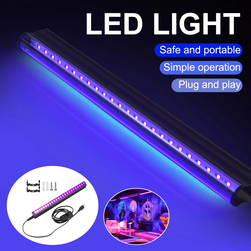 395-400nm UV Purple Light Bar LED for Party and Decor black light bar