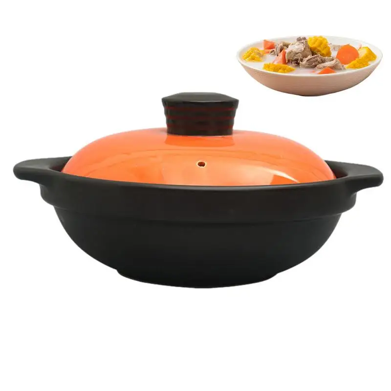 

Ceramic Cooking Pots Small Chinese Clay Pot For Cooking Non-stick Casserole Soup Pot Without Cracking High Temperature-Resistant