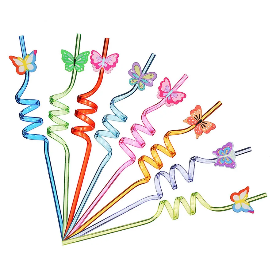 Creative straws butterfly shaped straws party shaped children