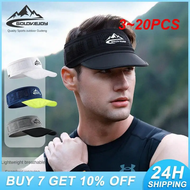 

3~20PCS Breathable Hollow Top Hat Sunscreen Knitted Warmth Stick Hats Breathable Sports Headband Lightweight Fashion Running