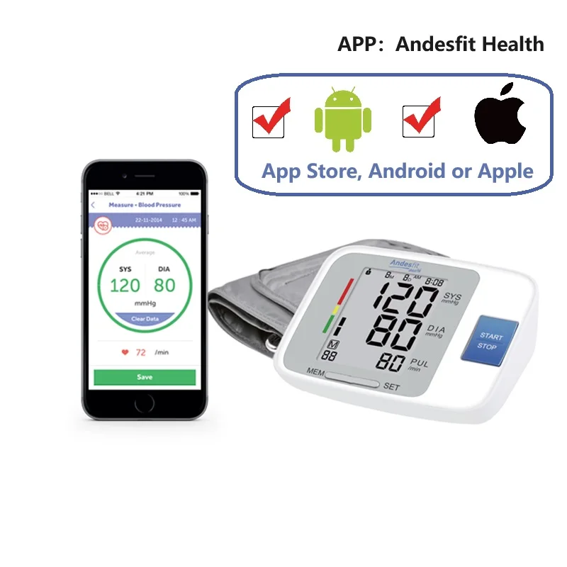 Bluetooth Arm Blood Pressure Monitor Home Medical Blood Pressure Monitoring gauge digital tensiometers pressure meter