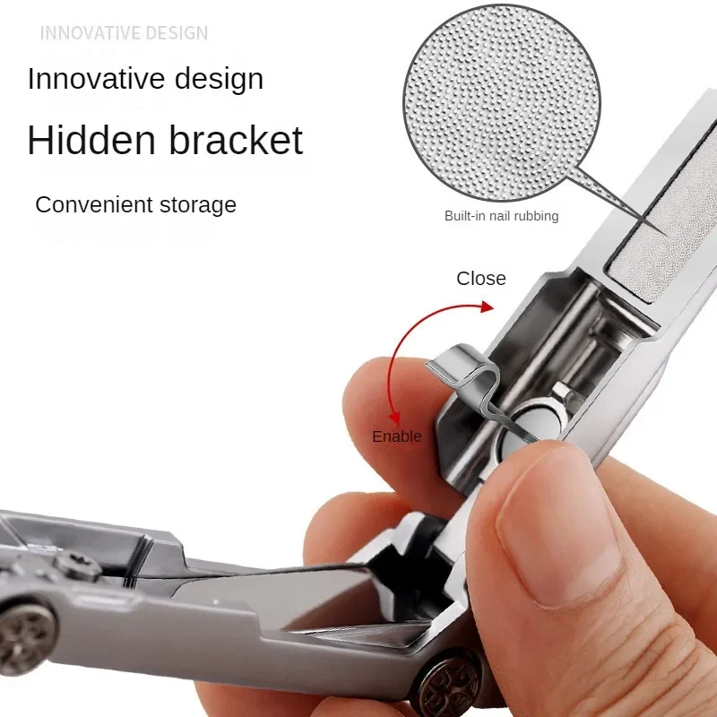 Car-shaped No Splash Nail Clippers Stainless Steel Fingernail Cutter Thick Hard Toenail Scissors Manicure Care Tools nail clipper set nail clipper nail care kit nail scissors set nail clippers manicure pedicure kit manicure set manicure sets manicure nail clipper set nail clippers kit