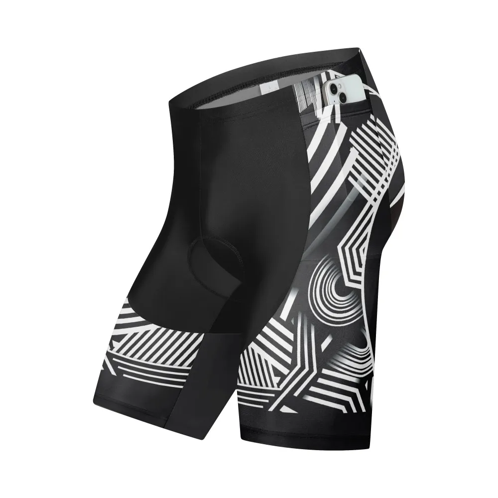 Taschen-Shorts für Herren, Outdoor-Bekleidung, Fahrrad-9D-gepolsterte Trägerhose, Fahrrad-Sport-Radlerhose, schnelltrocknend – Detail 2