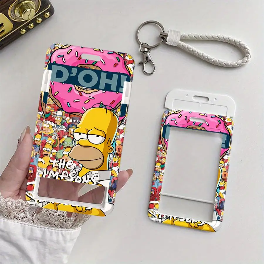 The Simpsons Cute Homer Retractable Card Holder with Lanyard – Child-Friendly ID & Badge Case