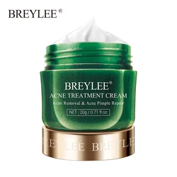 BREYLEE Acne Treatment Cream Anti Acne Face Cream Pimple Removal Spots Oil Control Shrink Pores Moisturizing Skin Care Serum 20g