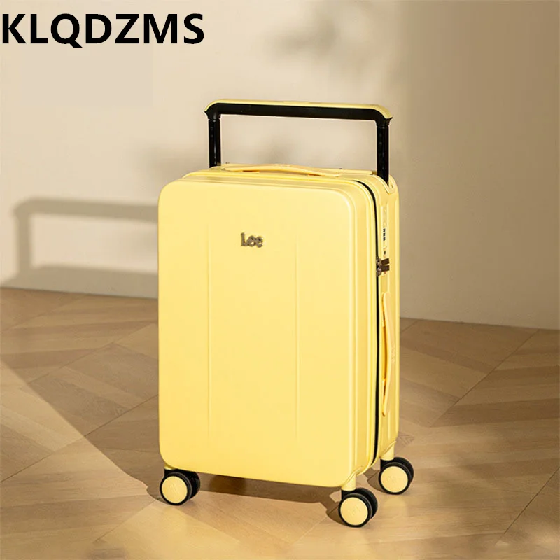 KLQDZMS-maleta con Apertura frontal para ordenador portátil, maleta con carrito de carga USB, equipaje de cabina multifunción, 20, 22, 24 y 26 pulgadas, nueva