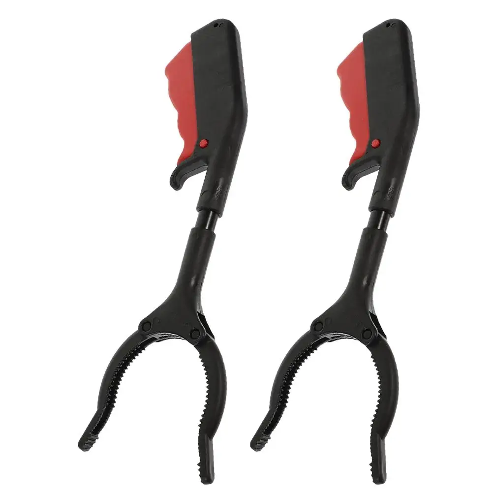 2 Pcs Garbage Picker Grabber Tool Short Grabbers Trash Collection Stick Walking Cane Durable Plastic Precision
