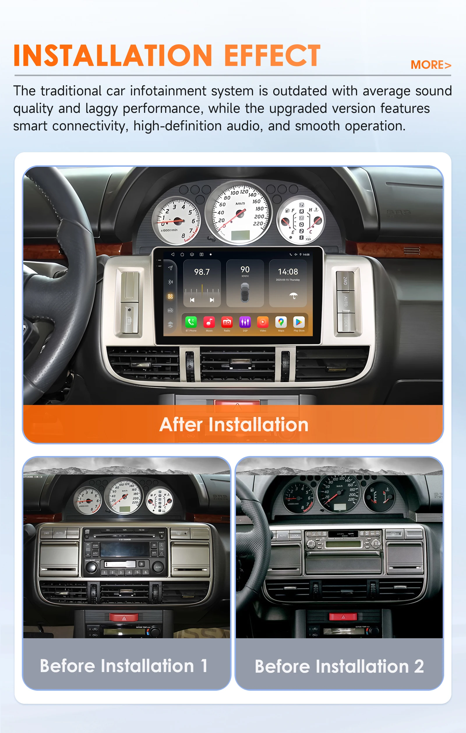 9-Zoll-Autoradio mit AI Carplay und Android 14 für Nissan X-Trail T30 (2000-2009) - Multimedia-Videoplayer mit GPS, 360°-Kamera, RDS und Bildschirm – Detail 5