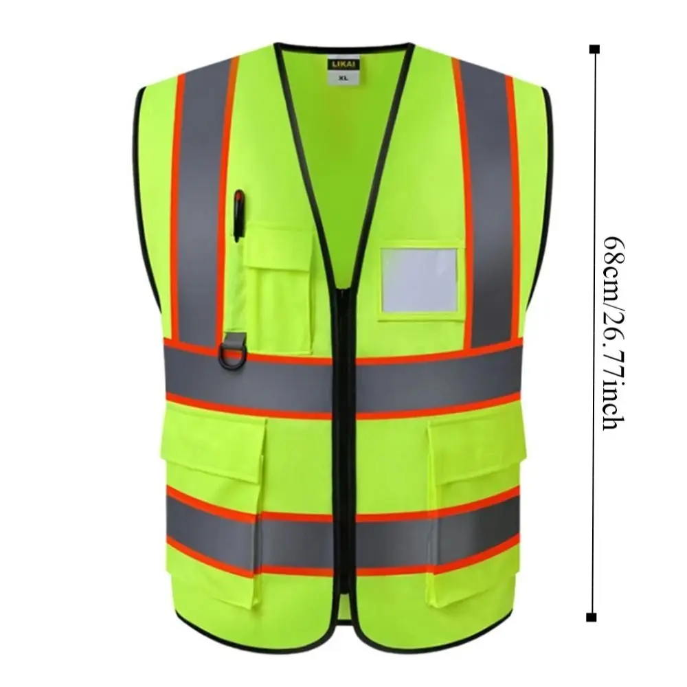 High Visibility Reflective Safety Vest Breathable Wear Resistant Traffic Waistcoat Fashion Comfortable Cycling Safe Jacket