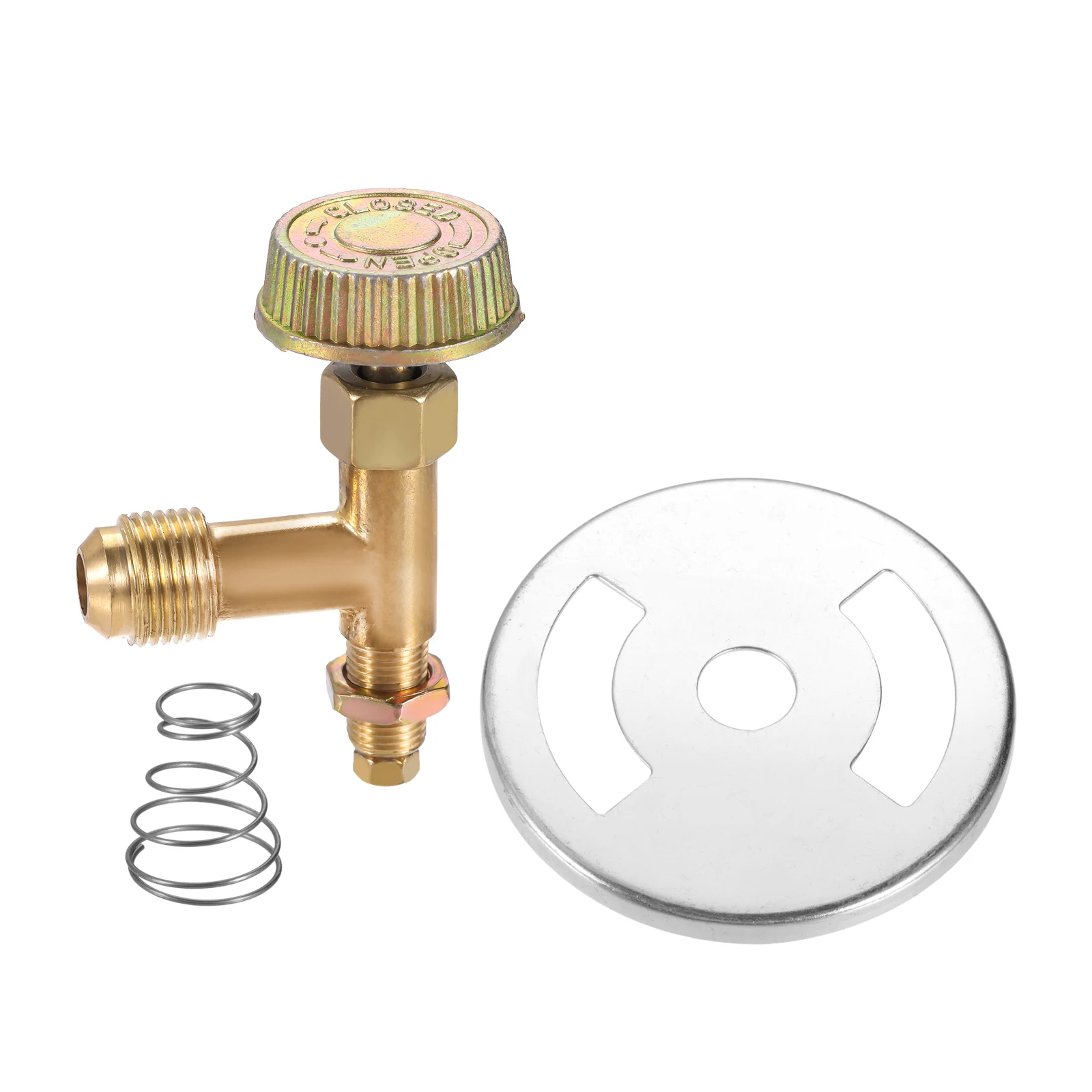 Brass Propane Gas Control Valve 3/8" Male Flare Thread M10X1 Metric Thread for Camping Stove DIY Easy Grill