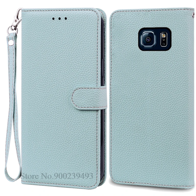 Luxurious Leather Flip Wallet Case for Samsung Galaxy S6 Series - Premium Protection and Style