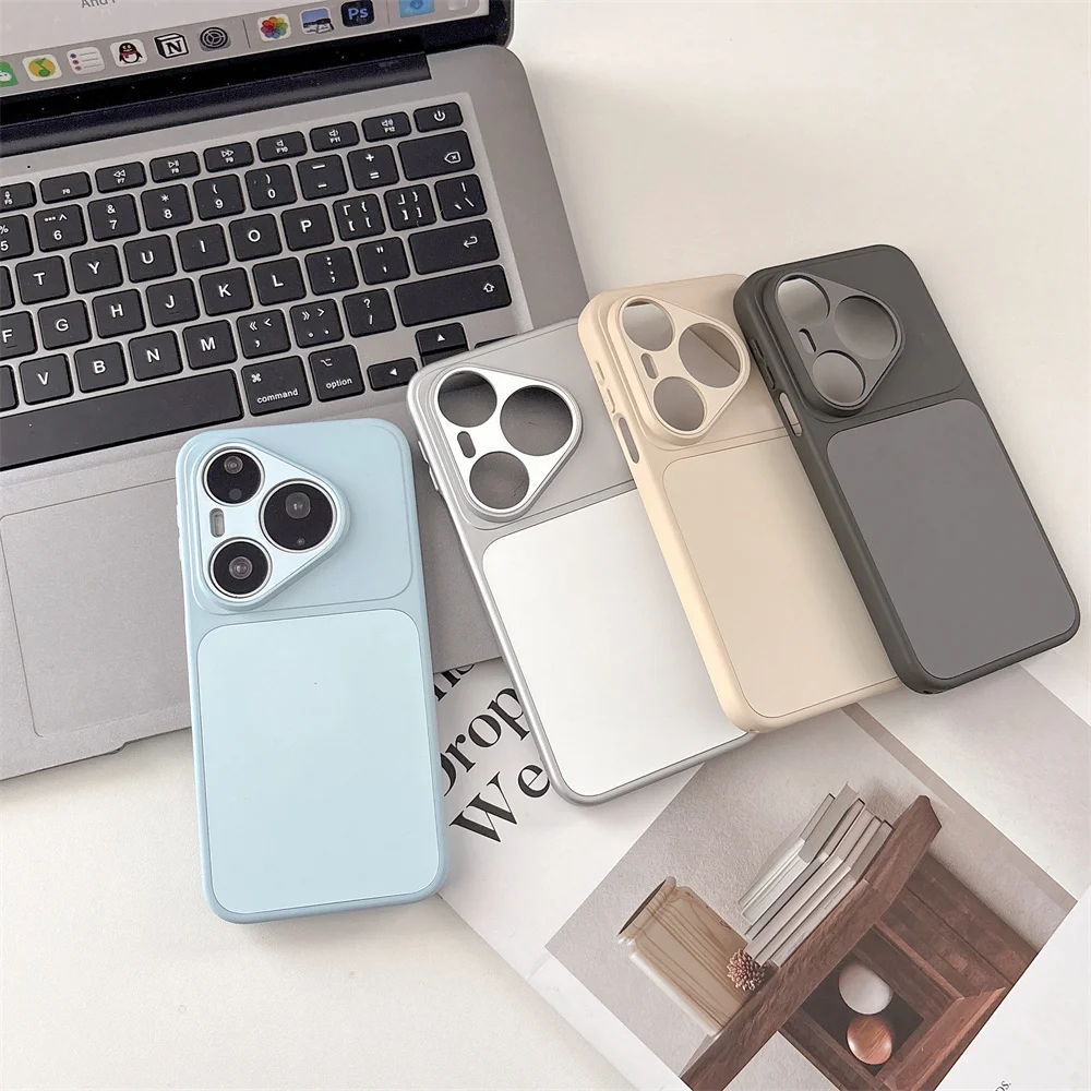 Solid Color Liquid Silicone Phone Case with Camera Lens Protection Cover